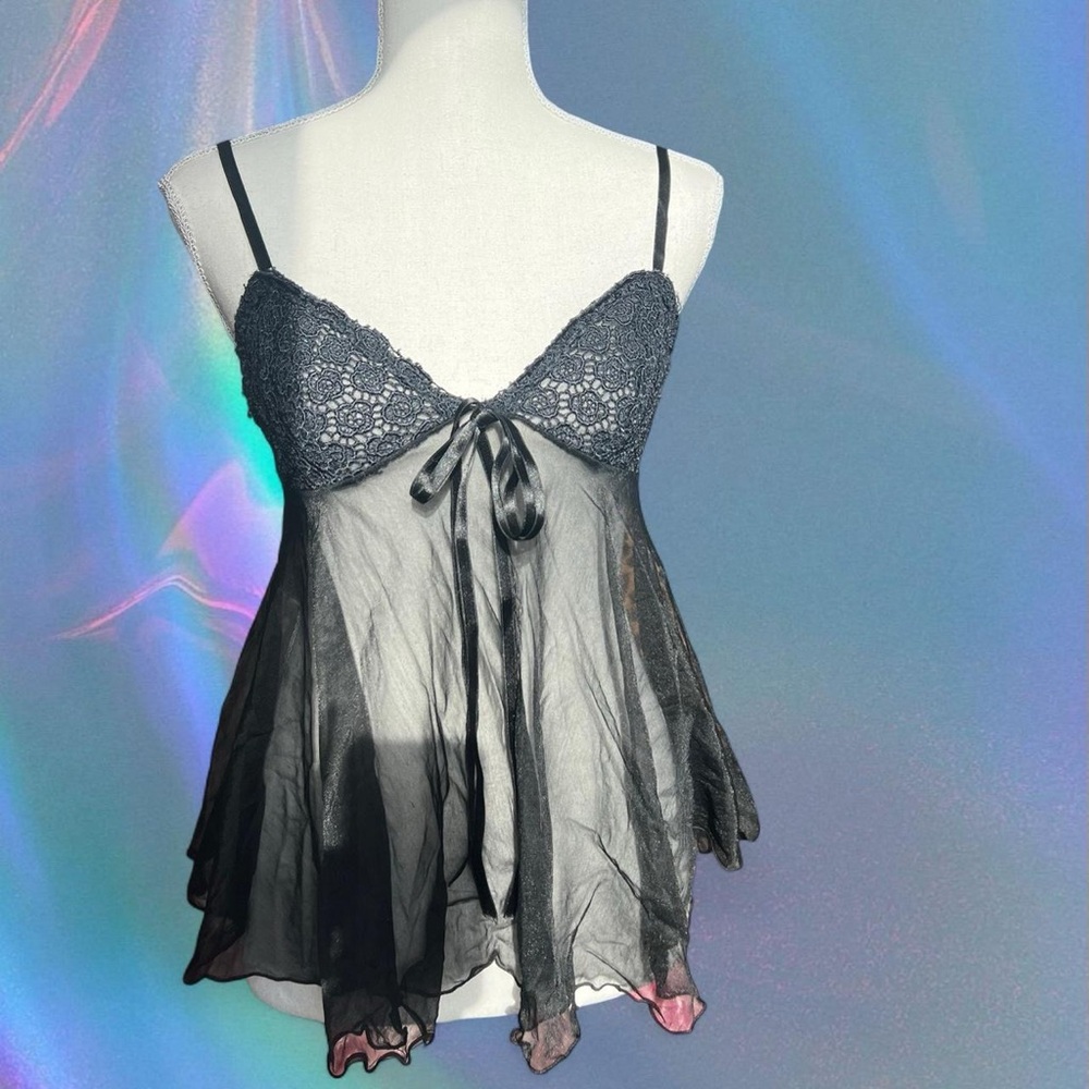 Secret Treasures Black Sheer Lingerie